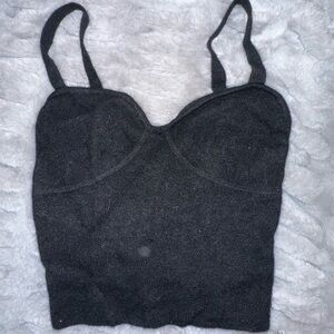 Aritzia Black Knit Bustier Tank Top